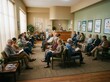 © ELCINDY - Diverse Group of People Waiting Patiently In A Bright And Modern Doctor's Office Waiting Room