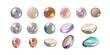 © Natalia - Set of iridescent shiny decorative spheres and smooth stones, vector