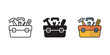 © MDMILON 2 - Tool Box Icon Vector Pack with Outline and Flat Style Designs for Maintenance Repair and Web Interfaces