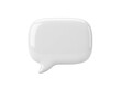 © MDTOUFICKAHAMAD - Glossy white 3d speech bubble icon for chat and message