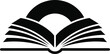 © Vector_Nest - Abstract open book pages with rising sun arc educational vector logo.