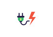 © Masuk Sat - Electric plug and lightning bolt, symbol for energy or power concept.