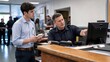 © rdkcho - Law enforcement official guiding young colleague.