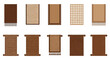 © fatria - Set of Ten Decorative Brown Woven Rugs and Carpets