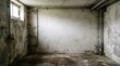 © Matthew - An empty, weathered room with cracked walls, a small window, and exposed pipes, showing signs of decay