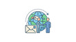 © Aisyah Humaira Nabil - Global Business Partnership and International Mail Communication Icon
