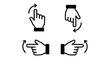 © Alexandr - Hand swipe gesture icons with directional arrows set