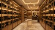 © MDSADIKUL - Gift boxes displayed in a luxury boutique interior with warm lighting