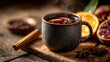 © Jhati - Steaming mug of spiced winter drink with cinnamon and star anise on wood, cinnamon
