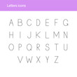 © Yuliia - English alphabet editable stroke. Vector capital English letters