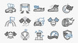 © Dita - Minimalist Racing and Victory Themed Icons Collection for Motorsport Enthusiasts and Designers with high professional line art symbols for modern creative design and digital branding projects