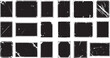 © Mohammod Foysal SSF. - Black Distressed Card Templates and Grunge Geometric Border Frames Set vector design on transparent background.