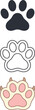 © mdsohrab - Adorable Animal Paw Prints Set in Three Different Styles