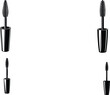 © Snowar - Cosmetic mascara wand and brush types set black silhouettes for eyelash volume lengthening extension styling beauty makeup product vectorCosmetic mascara wand and brush types set black silhouettes for