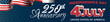 © Yaba Daba Duu - USA 250th anniversary Independence Day header banner; 4th of July semiquincentennial horizontal web backdrop layout, wavy American flag t background vector illustration