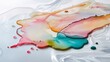 © Nataliia_Trushchenko - Abstract watercolor painting with vibrant colors blending together on a smooth surface, showcasing fluid shapes and soft edges in a creative artistic composition