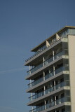 Luxury skycraper in Prague with visible balconies