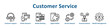© Siti Malikhatun - Customer Service web icon banner with line art style