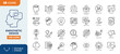 © Cetacons - Empathetic Design Line Editable Icons set. contain icons related to creativity, design, thinking, innovation, brainstorming, imagination, and more. editable stroke. vector illustration