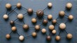 © Wool World - The central node of uncertainty anchoring a complex web of interconnected wooden spheres and ideas.