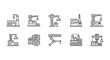 © arkan - Industrial manufacturing and crane machine icon set