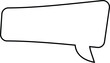 © Muhammad - Speech and thought bubble icon in line and outline style, chat dialogue, comic talk balloon black monochrome vector illustration isolated on transparent background