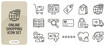 © Abir Creative Studio - Online shopping icon set, ecommerce and retail symbols, thin line style, vector illustration