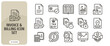 © Abir Creative Studio - Invoice and billing icon set, line style icons for accounting, finance, payment, tax, and business management, vector illustration