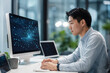 © JP.Studio - AI generated professionals analyzing cloud computing data center networks advanced digital displays modern technology workspace supporting business intelligence innovation