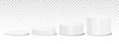 © mamewmy - White empty blank round cylinder podium pedestal stand display stage platform vector 3d isolated