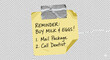 © Kyrylo - Handwritten reminder note with tasks like buying groceries and appointments