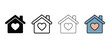 © BIBI - House with heart  home sweet heart  love house  heart home  house icon  heart icon