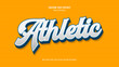 © ricks - Vintage athletic sport script text effect vector editable font style