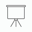 © shamim - Presentation screen icon design element isolated on white for web