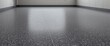© NeuralNiche - Sleek gray epoxy flooring with glittering plastic chips in a garage setting