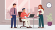 © CANVAUX - Professional colleagues collaborating in a modern office meeting