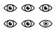 © Ripon - Simple eye icons. clean, modern, and detailed eye designs. isolated vector illustration.