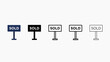 © Afsana - Vector illustration of sold signs in flat design style with illustration property business commerce transaction agreement contract