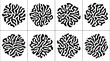 © Muhammad - Organic Turing patterns set, 8 abstract reaction diffusion vector shapes, black and white biological coral textures for modern branding