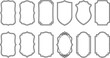 © Ajit - Set of vintage decorative frames and labels, vector illustration