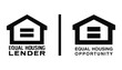© Muhammad - Equal House Opportunity and Eual House Lender Black Sign icon Symbol