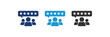 © Dadang - Customer review and rating icons showing five stars feedback from users in three color variations.