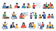 © Imsuniyah - Diverse students and teachers in education, learning, and technology flat illustration