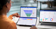 © Andrey Popov - Young Marketing Manager Studies Sales Funnel Data