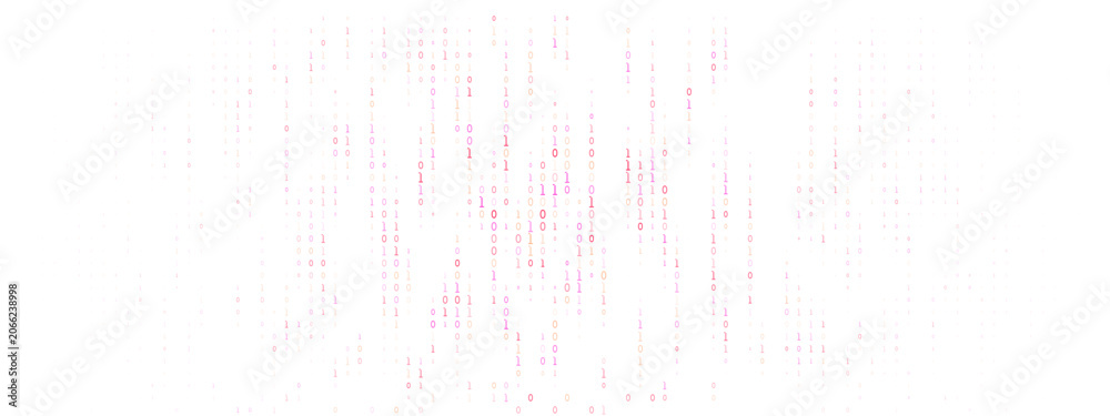 Vector de Stock Pink Binary Code Digital Rain Background Abstract Data ...