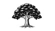 © Blue - A large tree with a thick trunk and sprawling branches stands alone