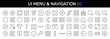 © Nivins McTwisp - UI Menu & Navigation thin line icon set. Interface Controls, Arrows, User Experience, App concept. Black minimal outline vector icons collection.