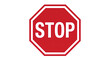 © Mahima - Isolated Stop Sign Icon on Transparent Background Minimalist Flat Design Vector