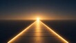 © muhagraph - A glowing golden pathway stretches into the horizon under a dark sky, symbolizing a journey or future.