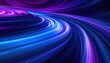 © Metadata - A vibrant abstract depiction of flowing light trails in shades of blue and purple against a starry background.